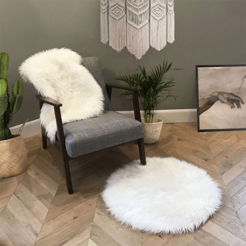 Tapis Flokati rond