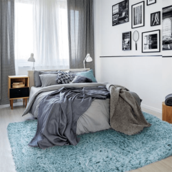 Tapis Wild bleu clair