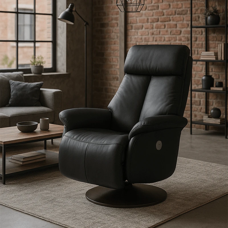 Fauteuil relax électrique Hambour 2 moteurs noir