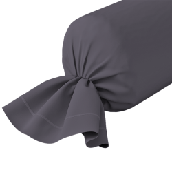 Taie de traversin Alabama 90cm gris foncé