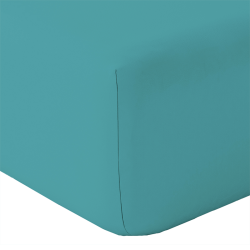 Drap housse Alabama 90x200cm bleu foncé