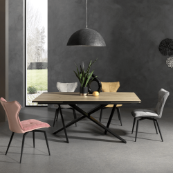 Table Forrest extensible marron clair