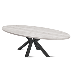 Table Goliath ovale blanc