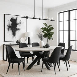 Table Goliath ovale blanc