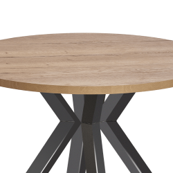 Table Goliath ronde marron foncé