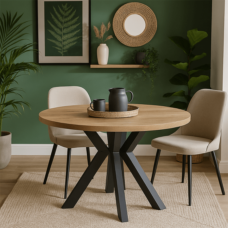 Table Goliath ronde marron foncé