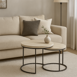 Table basse Odil set de 2 blanc