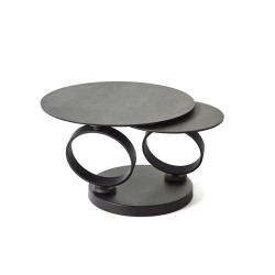 Table basse Onno rotative gris foncé