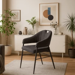 Chaise Eliot gris foncé