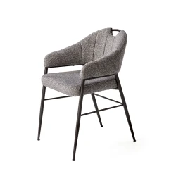 Chaise Eliot gris foncé clair