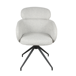 Chaise Jonas pivotante gris clair