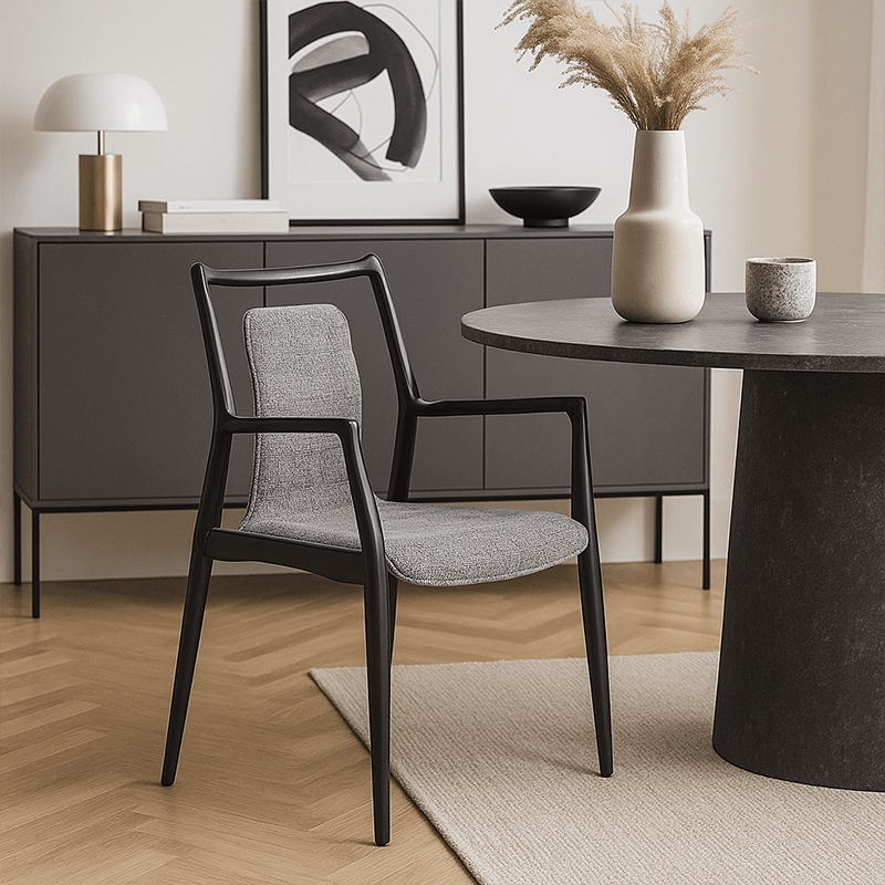 Chaise Samuel noir gris clair