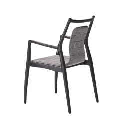 Chaise Samuel noir gris clair