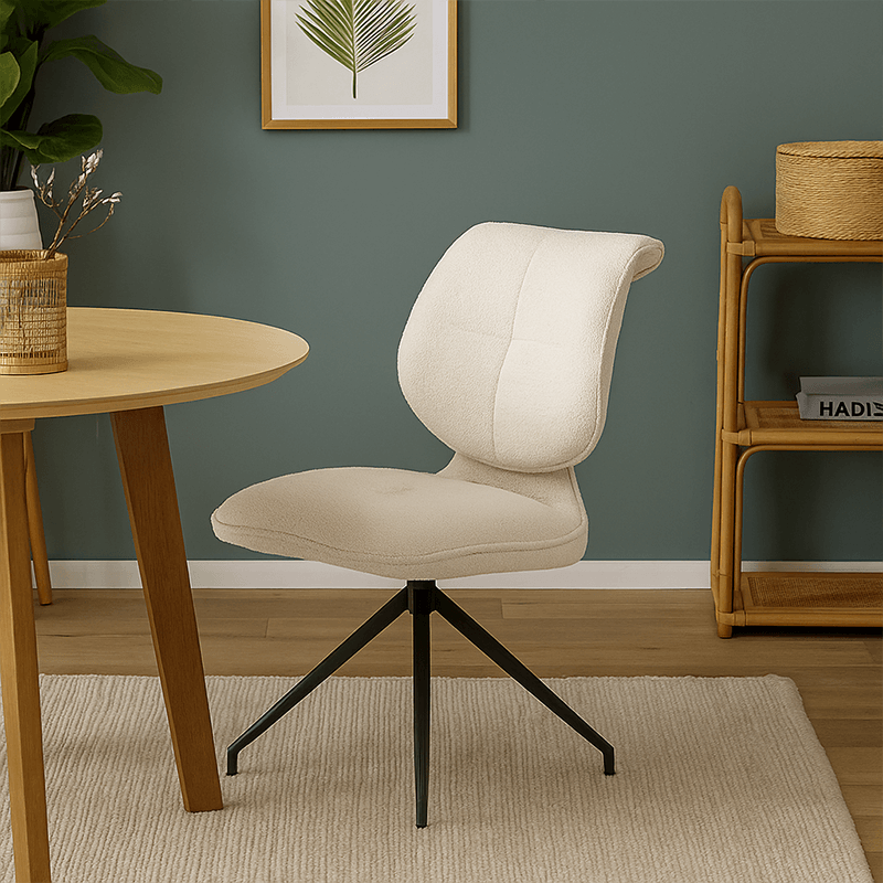 Chaise Iris pivotante beige