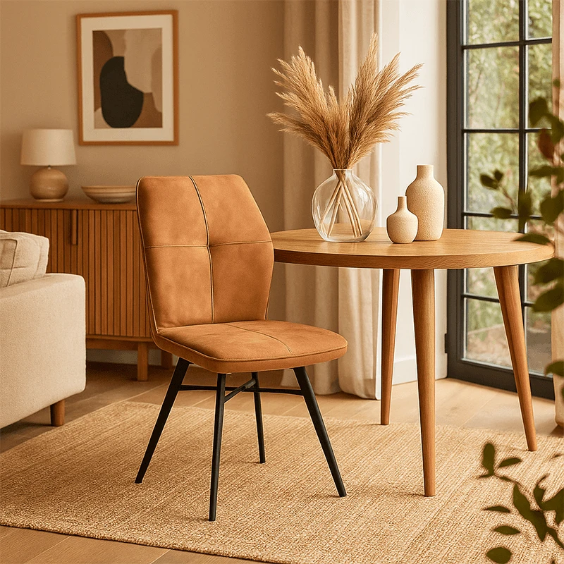 Chaise Beauty brun doré