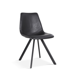 Chaise Emma vinyle noir