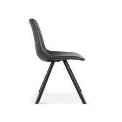 Chaise Emma vinyle noir