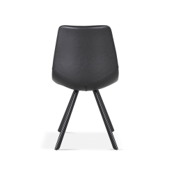 Chaise Emma vinyle noir