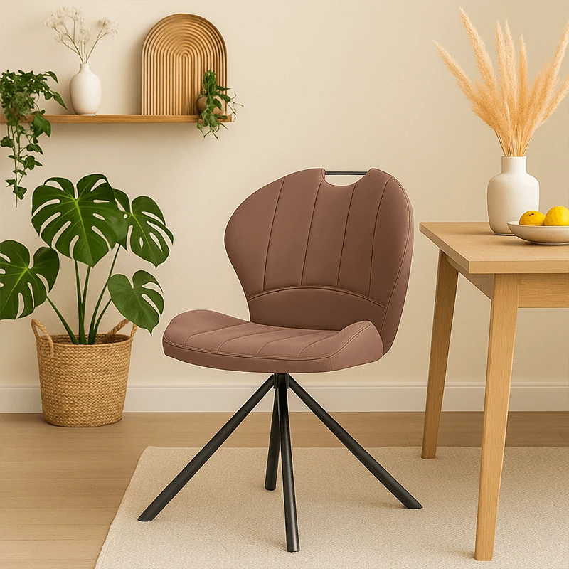 Chaise Lova brun foncé