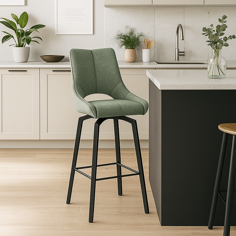 2 Tabourets De Bar Pivotants Et Réglables En Hauteur - Siège Similicuir, Pied Acier Chromé, Hauteur 64,5-84,5 Cm
