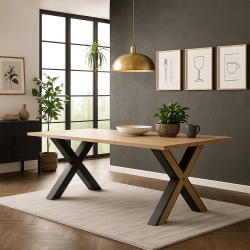 Table Takota pieds en X