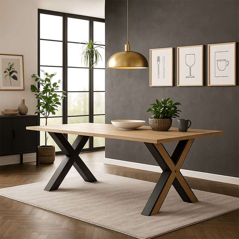 Table Takota pieds en X