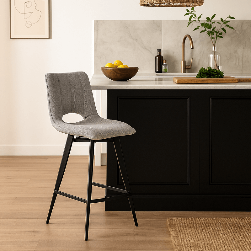 Tabouret Coralie gris