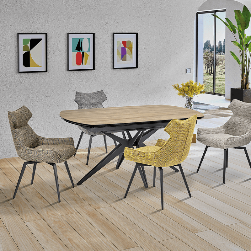 Table Nénuphar extensible 130cm beige