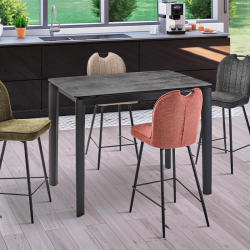 Table de comptoir Jules gris foncé