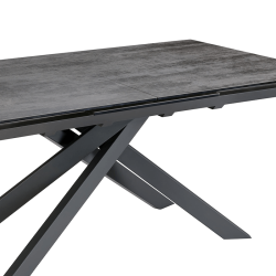 Table Daphné extensible gris foncé