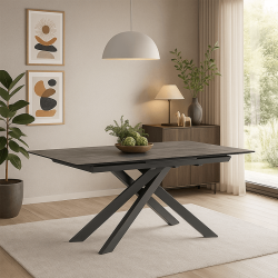 Table Daphné extensible gris foncé