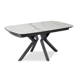 Table Anémone 160x95cm extensible blanc