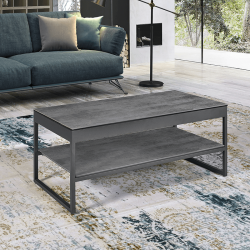 Table basse relevable Floride gris foncé