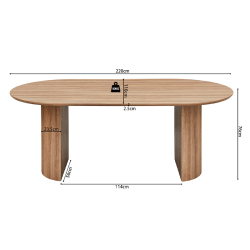Table Lagos 220 cm beige