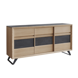 Enfilade Delta 3 portes gris foncé