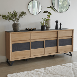 Enfilade Delta 4 portes gris foncé