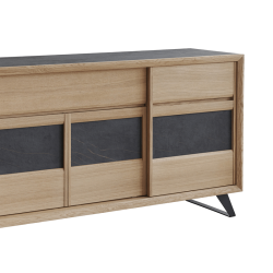 Enfilade Delta 4 portes gris foncé