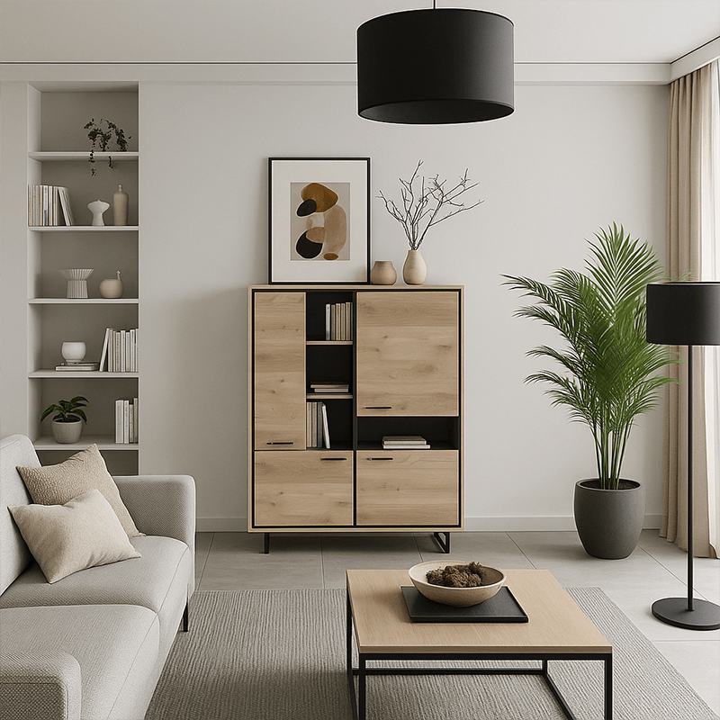 Vitrine 4 portes 2 niches Estel