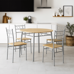Pack table + 4 chaises Lota hêtre