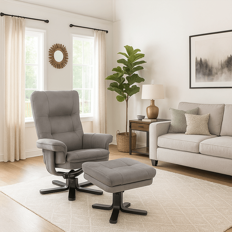 Fauteuil Relax Palma gris cendré