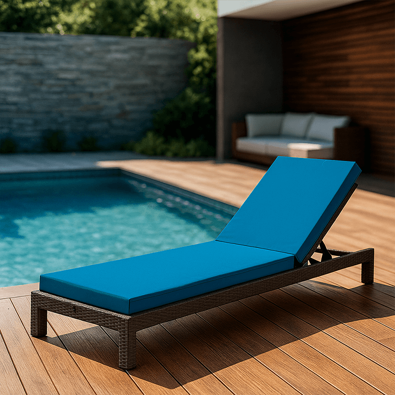 Coussin pour bain de soleil déperlant 185 x 55 x 12
