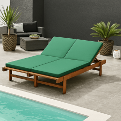Matelas 2 places reliées pour extérieur - Déperlant