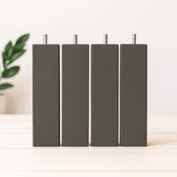 Pieds carré gris anthracite