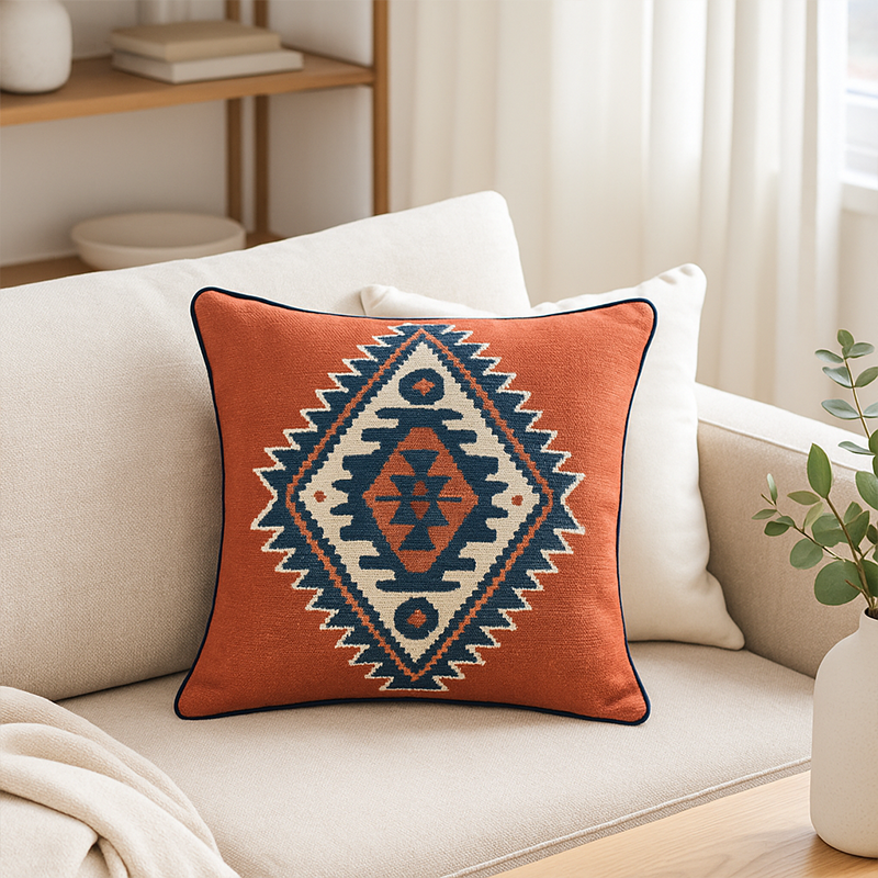 Coussin Louisiane brique