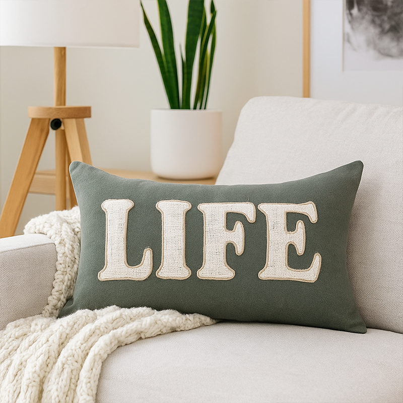 Coussin Happy vert