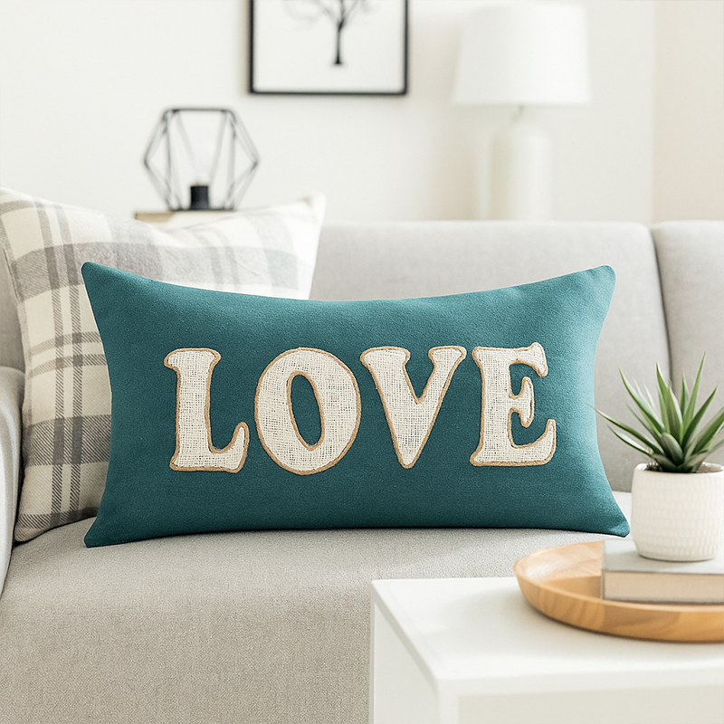 Coussin Happy cobalt