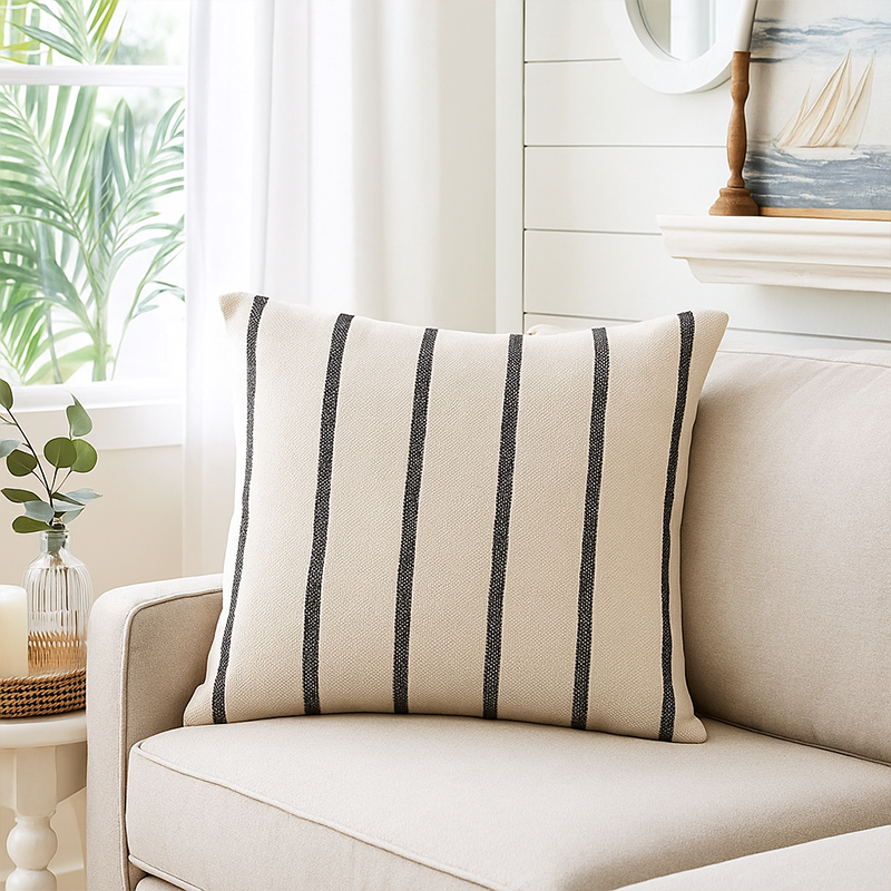 Coussin Saint-Trop noir