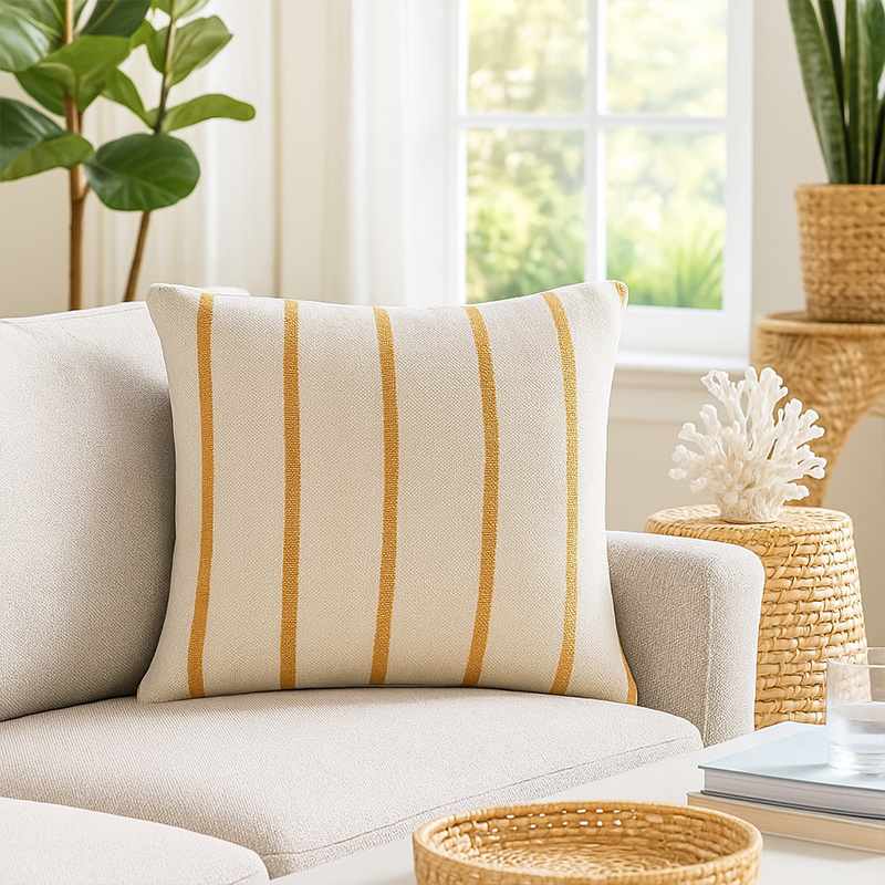 Coussin Saint-Trop moutarde