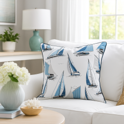 Coussin Fregate bleu