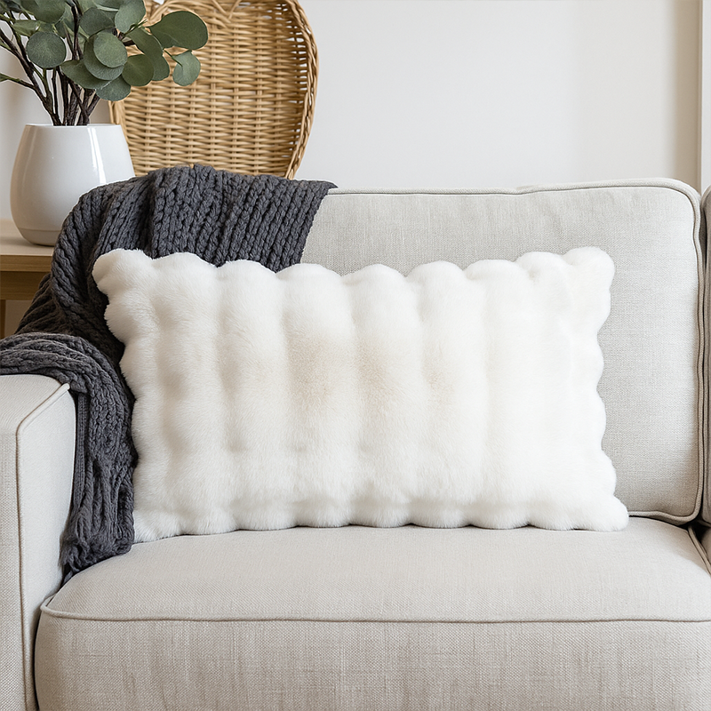 Coussin Nebraska écru rectangle